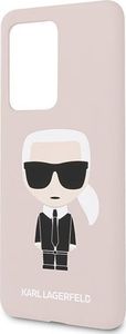 Karl Lagerfeld Etui Karl Lagerfeld do Samsung Galaxy S20 Ultra jasnoróżowy/pink Silicone Iconic 3