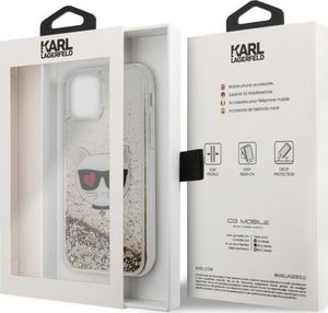 Karl Lagerfeld Etui Karl Lagerfeld do iPhone 11 Pro hardcase złoty/gold Glitter Choupette 7