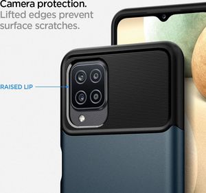 Spigen Etui Spigen Slim Armor do Samsung Galaxy A12 Metal Slate 5