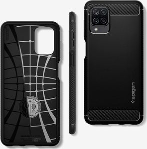 Spigen Etui Spigen Rugged Armor do Samsung Galaxy A12 Matte Black 4