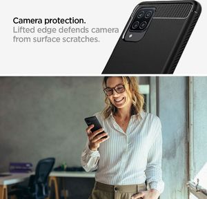 Spigen Etui Spigen Rugged Armor do Samsung Galaxy A12 Matte Black 7