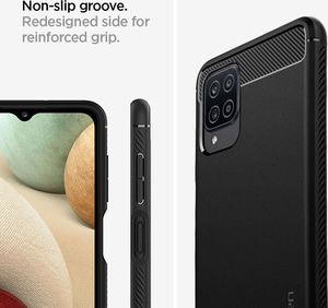 Spigen Etui Spigen Rugged Armor do Samsung Galaxy A12 Matte Black 8