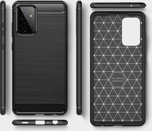 Tech-Protect Etui Tpucarbon do Samsung Galaxy A72 Black 5