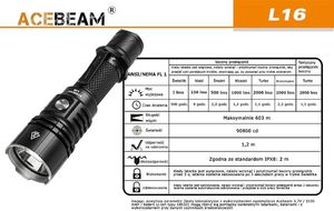 Latarka Acebeam Latarka L16 CREE XHP35 HI LED 3