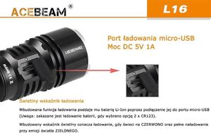 Latarka Acebeam Latarka L16 CREE XHP35 HI LED 5