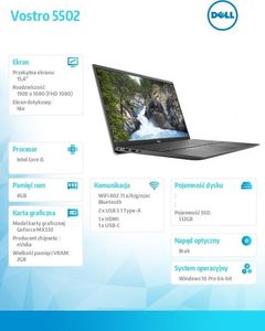 Laptop Dell Vostro 5502 (N2000VN5502EMEA01_2105) 7