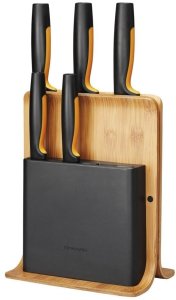 Fiskars Zestaw 5 noży w bloku bambusowym Functional Form 1057552 3