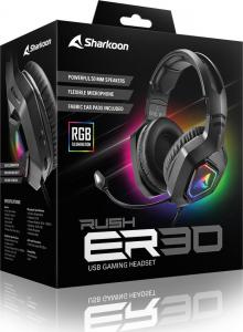 Słuchawki Sharkoon ER30 Czarne 7