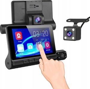 Wideorejestrator Farrot rejestrator jazdy 3 kamery cofania ekran dotykowy 2