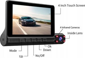 Wideorejestrator Farrot rejestrator jazdy 3 kamery cofania ekran dotykowy 5