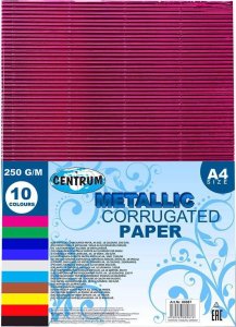 Centrum PAPIER KOLOROWY FALISTY A4 10 KOLORÓW METALLIC 88087 2