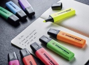 Stabilo ZAKREŚLACZ STABILO BOSS MIX KOLORÓW 15SZT. PASTELOWYCH I NEONOWYCH Z PODSTAWKĄ 6