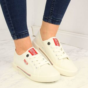 Big Star Trampki niskie tekstylne białe Big Star HH274059 36 3