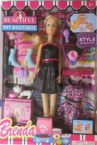 Lalka Barbie Hipo Lalka brenda zestaw akcesoria fashion piesek i buty 1