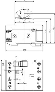 Eti-Polam Wyłącznik różnicowoprądowy 4P 40A 0,03A EFI-P4 A 40/0.03 002061512 7