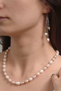 GANELLI Jewelry & handmade Zestaw biżuterii GANELLI - naszyjnik, bransoletka i kolczyki z perły naturalne (kultura) 2