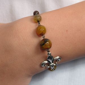 GANELLI Jewelry & handmade Zestaw biżuterii GANELLI - długi naszyjnik, bransoletka, kolczyki wykonane z kamieni półszlachetnych Kamień Smoka (Dragon's Stone) 4