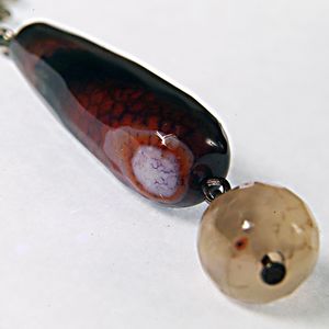 GANELLI Jewelry & handmade Zestaw biżuterii GANELLI - długi naszyjnik, bransoletka, kolczyki wykonane z kamieni półszlachetnych Kamień Smoka (Dragon's Stone) 5