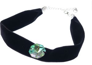 GANELLI Jewelry & handmade Choker GANELLI naszyjnik z kryształami Swarovskiego 24 mm, czarnym aksamitem 1