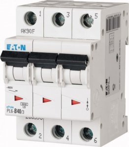 Eaton Wyłącznik nadprądowy 3P C 40A 6kA AC PL6-C40/3 286605 1