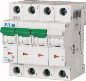 Eaton Wyłącznik nadprądowy 3P+N C 2A 6kA AC PL6-C2/3N 106905 1