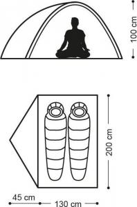 Namiot turystyczny Naturehike P-series 2 UV (NH18Z022-P) zielony 2