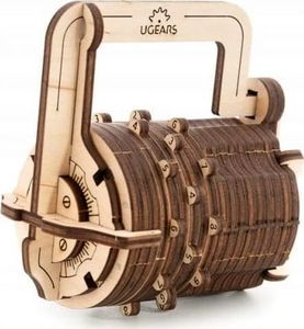 UGEARS UGEARS Puzzle 3D Zamek Szyfrowy Drewniany Model mechaniczny do składania 1
