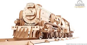 UGEARS UGEARS Puzzle 3D Lokomotywa z tendrem V-Ekspres Drewniany Model mechaniczny do składania 5