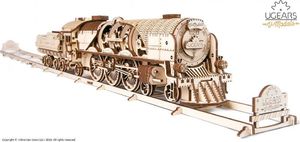 UGEARS UGEARS Puzzle 3D Lokomotywa z tendrem V-Ekspres Drewniany Model mechaniczny do składania 7