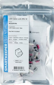 Smartkeeper SMARTKEEPER Basic LAN Cable Lock 12 - 12x záslepka, růžová 1
