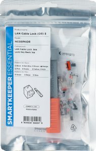 Smartkeeper SMARTKEEPER Basic LAN Cable Lock 5 - 1x klíč + 5x záslepka, oranžová 1