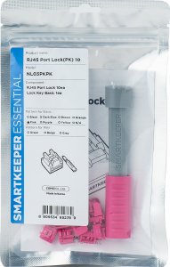 Smartkeeper SMARTKEEPER Basic RJ45 Port Lock 10 - 1x klíč + 10x záslepka, růžová 1