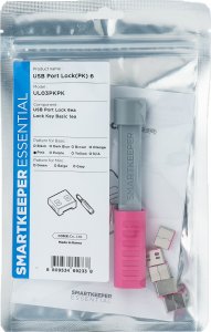 Smartkeeper SMARTKEEPER Basic USB Port Lock 6 - 1x klíč + 6x záslepka, růžová 1