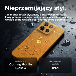 Smartfon Motorola Moto G15 8/128GB Pomarańczowy  (PB6E0015PL) + FlexibleGlass 8
