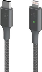 Kabel USB Belkin USB-C - Lightning 1.2 m Szary (CAA006BT04GR) 2