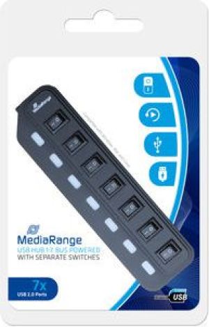 HUB USB MediaRange 7x USB-A 2.0 (MRCS504) 2