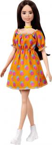 Lalka Barbie Mattel Fashionistas Modna przyjaciółka - Sukienka w groszki (GRB52) 1