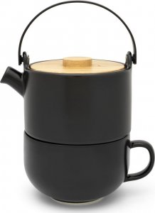 Bredemeijer Bredemeijer Tea-for-one Umea black with Bamboo lid 142008 1