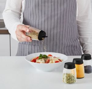 Ikea IKEA IHARDIG POJEMNIK PRZYPRAWY 4 SZT SZKŁO CZARNY 2