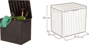 Skrzynia ogrodowa Keter City 113 l Brąz 2