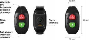 Smartband Bezpieczna Rodzina BS.02 + subskrypcja 12 miesięcy Czarny 2
