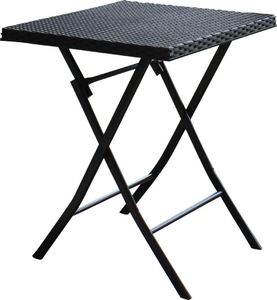 Saska Garden Zestaw mebli balkonowych stolik i 2 krzesła czarny 4