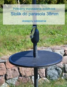 Saska Garden Parasol Ogrodowy Składany Beżowy 300 cm 7