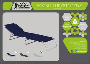 Royokamp  Łóżko turystyczne kempingowe składane szare 2
