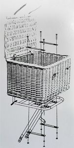 Bicycle Gear Koszyk rowerowy wiklinowy przód 45x30x25cm 9