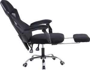 Fotel Zenga Infini Yoda Black z podnóżkiem 2