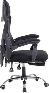 Fotel Zenga Infini Yoda Black z podnóżkiem 4