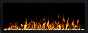 Aflamo Kominek elektryczny LED ścienny / do zabudowy (bez grzania) Pride s115 45" Czarny 2