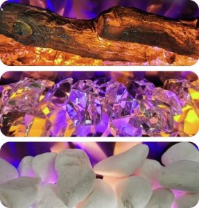 Aflamo Kominek elektryczny LED ścienny/do zabudowy Majestic 65" Czarny 7