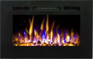 Aflamo Kominek elektryczny LED ścienny/do zabudowy MAJESTIC 26" Czarny 1